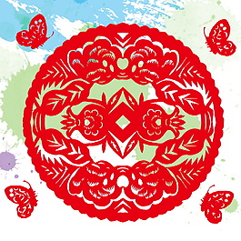 2018狗年剪紙風(fēng)元旦PSD主圖設(shè)計
