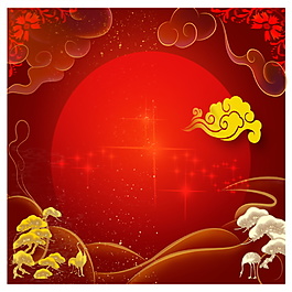 紅色祥云新年P(guān)SD主圖設(shè)計(jì)