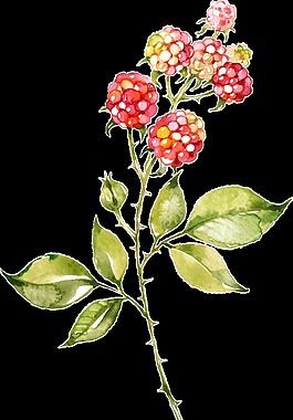 珍珠花枝透明裝飾素材