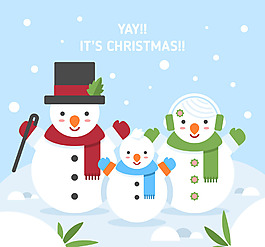 圣誕裝飾雪人素材