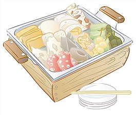 餐盤美食元素