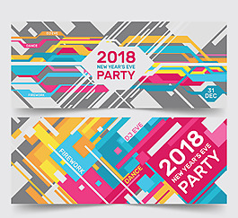 抽象派和未來派新年2018背景