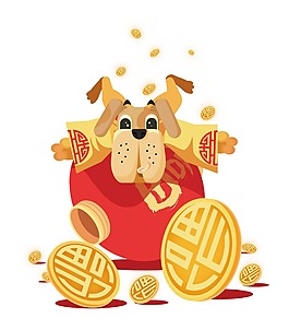 手繪春節(jié)福字元素
