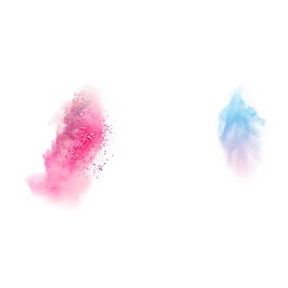 彩色水墨暈染元素