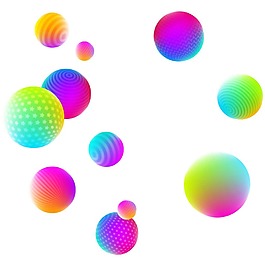 炫彩漸變幾何元素