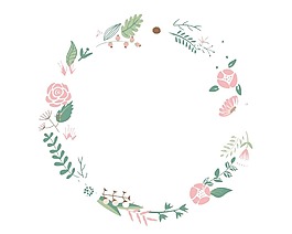 漂亮的花圈png元素