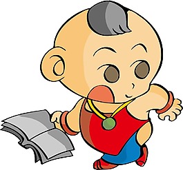 卡通可爱小孩元素