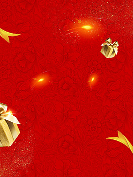 紅色炫光玫瑰質(zhì)感新年背景