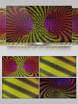 黄红迷幻光高清视频素材