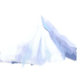 雪白的大山png元素