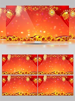 紅色舞臺高清視頻素材