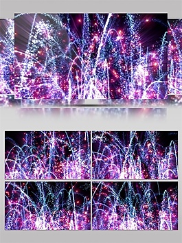 紫色浪漫煙花高清視頻素材