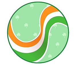 绿色波浪圆圈png元素