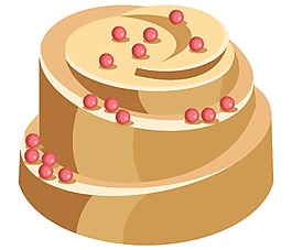 卡通奶油蛋糕png元素