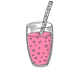 創(chuàng)意卡通飲料png元素