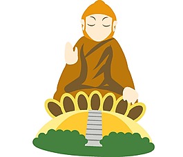 創(chuàng)意金光佛像png元素