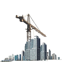 建筑工地施工起重機PNG元素