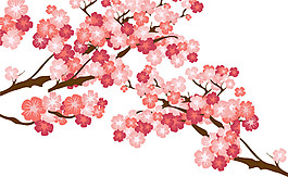 温婉粉色系樱花装饰元素