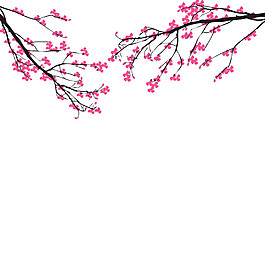 溫柔清新花瓣櫻花裝飾元素