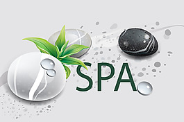 矢量SPA美容美體文藝背景