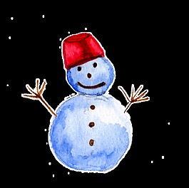 卡通雪人圣誕節(jié)png透明素材