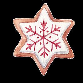 雪花蛋糕圣誕節(jié)png透明素材