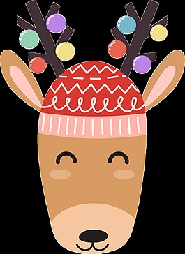 圣誕麋鹿圣誕節(jié)卡通透明素材
