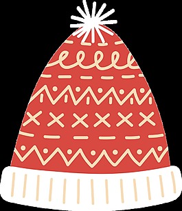 白色圣誕帽圣誕節(jié)卡通透明素材