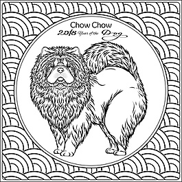 獅子駱駝裝飾矢量素材