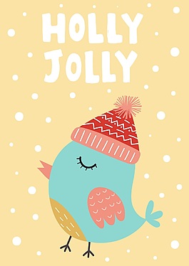 圣誕小雞圣誕節(jié)矢量素材