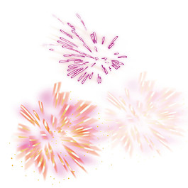 彩绘烟花图案PNG