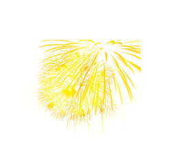 黃色煙花圖案元素