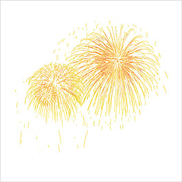黃色節(jié)日煙花圖案設(shè)計圖