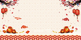 簡(jiǎn)約中國(guó)風(fēng)新年海報(bào)背景設(shè)計(jì)