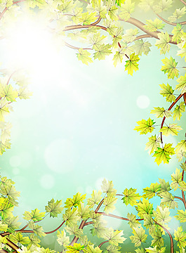 夢幻春季光暈與花瓣矢量素材