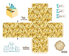 時尚金色包裝盒