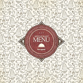 菜單封面卡通高清矢量素材