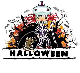 卡通恐怖萬圣節png元素