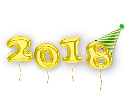 漂浮的2018png元素