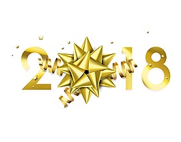 金色2018png元素