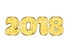 黄色2018png元素