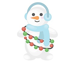 音乐雪人png元素