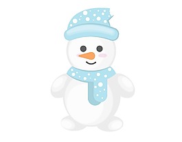 卡通可愛雪人png元素
