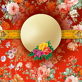 中式古典花朵新年P(guān)SD主圖設(shè)計