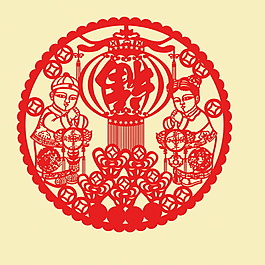 剪紙風(fēng)新年元旦主圖設(shè)計(jì)
