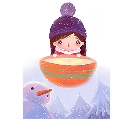 卡通美女元素