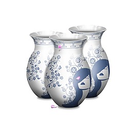 藍(lán)色青花瓷元素
