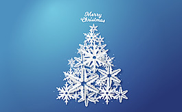 雪花構(gòu)成的圣誕樹(shù)