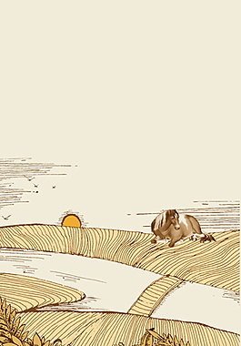 簡約古風(fēng)風(fēng)景海報(bào)背景設(shè)計(jì)