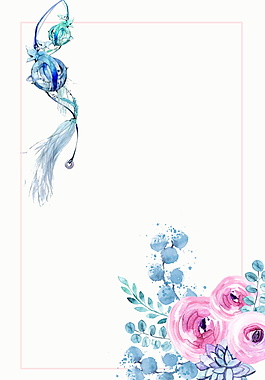精美古典水彩花朵海報背景設(shè)計